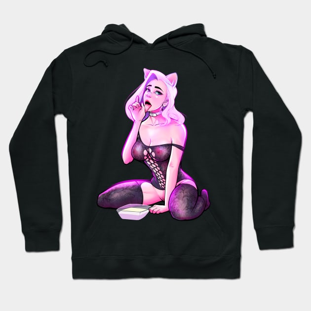 Pink Cat Girl Hoodie by Made In Kush